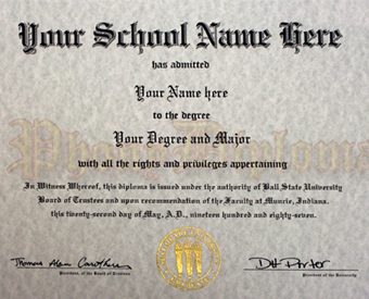 Fake Diploma Raised Seal Full Diploma View